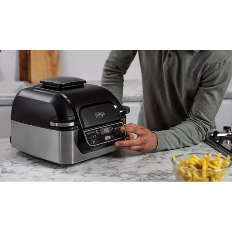 Мультипечь - гриль на горячем воздухе , умный аэрогриль для приготовления без масла и здорового питания NINJA Foodi Health Grill & Air Fryer AG301EU