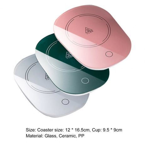 מחמם קפה או תה חשמלי בצורת צלוחית עם כוס קרמיקה כלול וקופסת מתנה יפה. מתנה נפלאה לכל אירוע. כוס קפה ותחתית Coffee Cup And Saucer