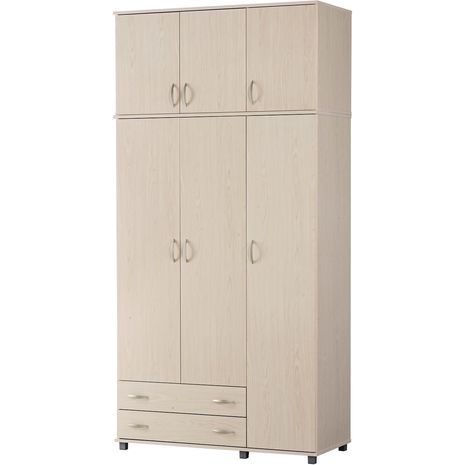 ארון אחסון בגדים 3 דלתות 2 מגירות טלסקופיות על במה דגם 607. תוצרת ישראל !