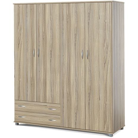 ארון  בגדים גדול 4 דלתות 4 מגירות  דגם Wardrobe 707 . תוצרת ישראל !