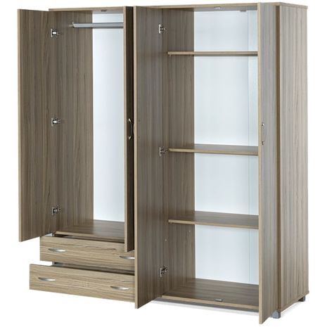 ארון  בגדים גדול 4 דלתות 4 מגירות  דגם Wardrobe 707 . תוצרת ישראל !