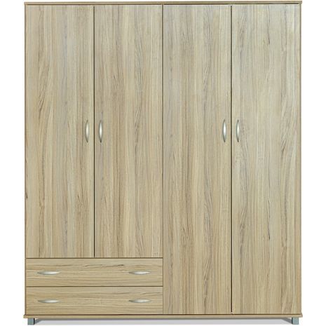 ארון  בגדים גדול 4 דלתות 4 מגירות  דגם Wardrobe 707 . תוצרת ישראל !