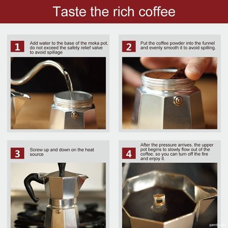 Гейзерная кофеварка -  устройство для приготовления кофе 450 мл. 9 чашек