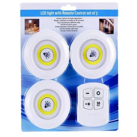 3 נורות תליון COM 2W עם שלט רחוק