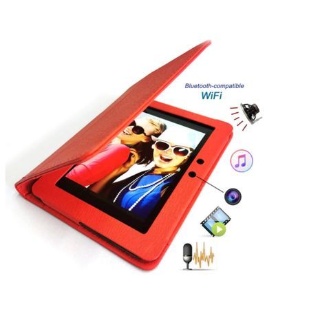 ספר אלקטרוני חכם עם תצוגת HD צבעונית בגודל 7 אינץ', Wi-Fi, MP3 ווידאו תומך ברוב הספרים, התמונות והווידאו. כולל כריכה. MOMOMO