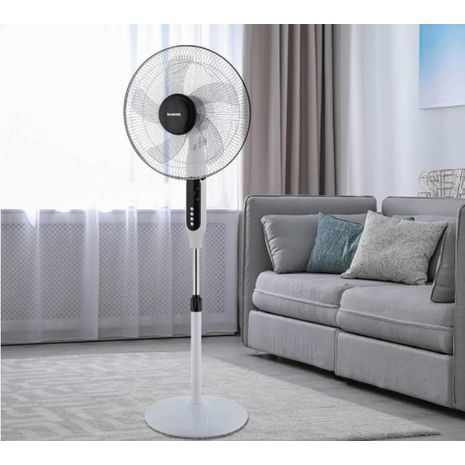 Semicom-HYUNDAI HAFA-16AR מאוורר עמוד קוטר "16 עם שלט רחוק -לבן