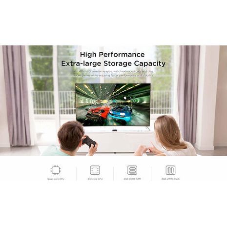 סטרימר אנדרואיד טלוויזיה TV with Google Assistant Remote Streaming Media Player - Built-in Chromecast - 4K HDR - Wi-Fi - 8 GB -  Xiaomi Mi TV Stick