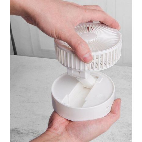 מאוורר נטען מיני עוצמתי מתקפל ידני ושולחני