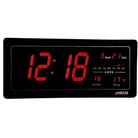 שעון קיר - דיגיטלי חשמלי  SKL-3512 .34x14 см. JH8036