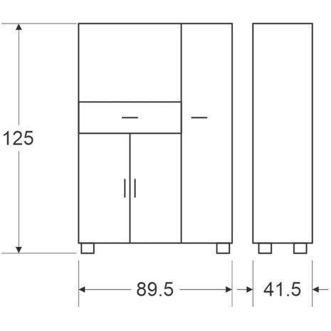 ארונית בילט-אין לתנור ומיקרוגל  Microwave Cabinet 410 . תוצרת ישראל !