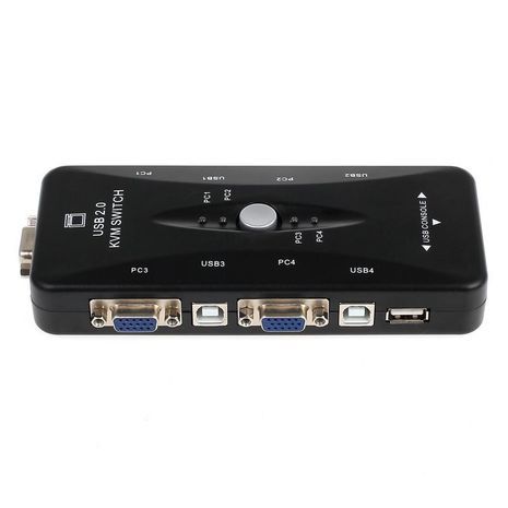 מפצל  KVM  שתי פורטים VGA  , USB  שליטה על 4 מחשבים ממקלדת , עכבר ומסך  אחד .