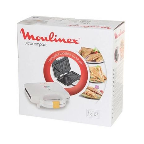 Тостер - сэндвич , на 4 куска хлеба - треугольных, белый 750W Moulinex Ultracompact 9000 s1