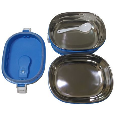 קופסת אוכל שלוש קומות ואקום למזון, 1.5 ליטר צידנית אוכל טרמוס Lunch box Two Layers