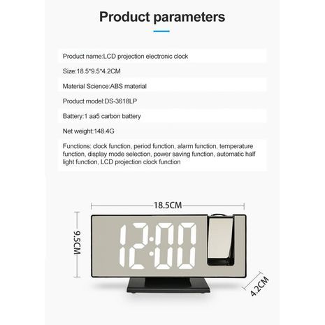 Clapping Controlled Back-Light Projection Clock Gaosii0 DS-3618LP