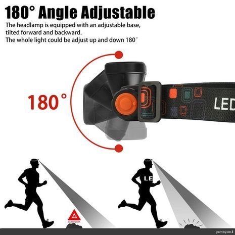 פנס ראש  צבע צהוב-לבן   LED מקצועי, נטען ועוצמתי H05B USB