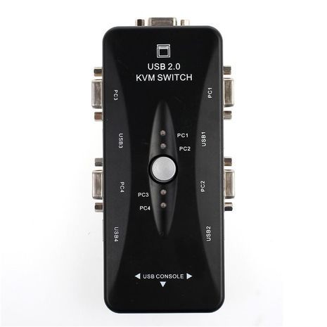 מפצל  KVM  שתי פורטים VGA  , USB  שליטה על 4 מחשבים ממקלדת , עכבר ומסך  אחד .