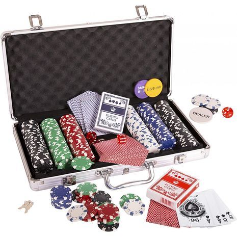 Texas Hold'em Deluxe  סט מפואר למשחקי פוקר 300 אסימונים