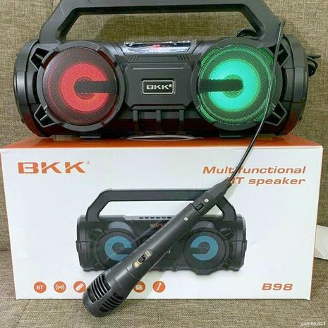 בידורית ניידת נטענת רמקול BLUETOOTH ניידת סטריאו FM רדיו . TF . USB . מיקרופון B98 BKK