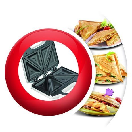 Тостер - сэндвич , на 4 куска хлеба - треугольных, белый 750W Moulinex Ultracompact 9000 s1