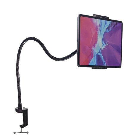 Держатель смартфона и планшета на длинной руке. На стол, изголовье, кресло, машину. Держатель для телефона на скобе. Размер до 11". Поворот на 360°.