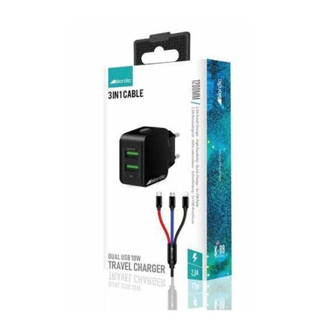 מטען קיר 20W כפול 3A לבן GPL-PD3202