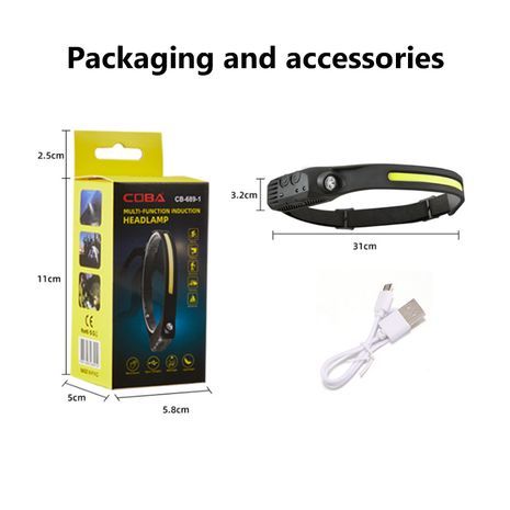 Professional, rechargeable and powerful  6 modes LED headlight CB-689-1 2ב1