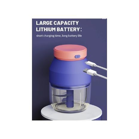 Беспроводной злектрический измельчитель для чеснока , лука , овощей ,  орехов , фруктов , перезаряжаемый . Мини овощерезка ,  Мини чопер