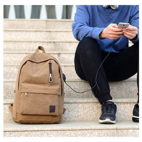 Cтильный xолщовый рюкзак  с отделением  для компьютера и usb зарядкой смартфона URBAN 44x32x17