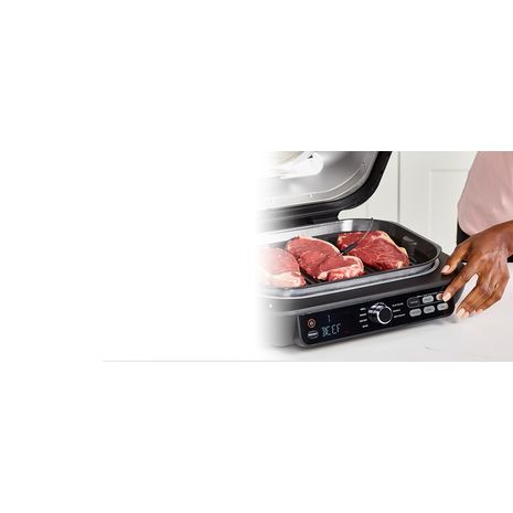 Мультипечь - гриль на горячем воздухе , умный аэрогриль для приготовления без масла и для здорового питания NINJA Foodi Max Pro Grill & Air Fryer AG651