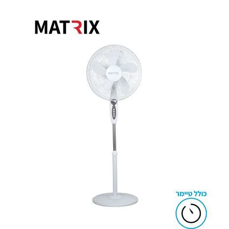 מאוורר עמוד עם טיימר , 5 להבים (!)  16 Mattrix 60W