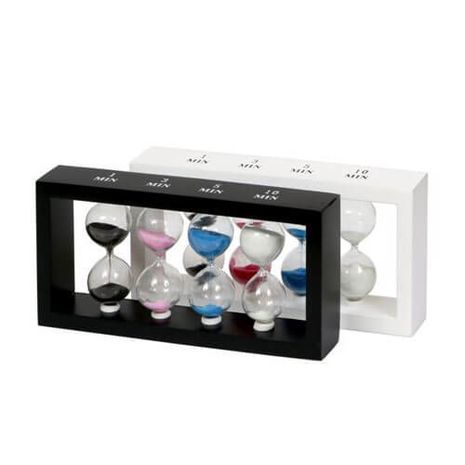 שעון חול מבחנות שלישיה ל1 , 3 , 5  ו10 דקות