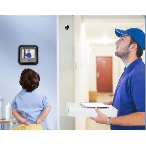 בעינית דלת אלקטרונית עם מצלמה ומסך - 8