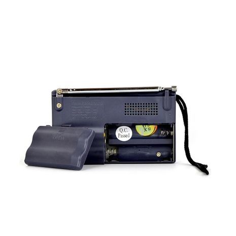 טרנזיסטור AM\FM קומפקטי, קטן וחזק פועל על 2 סוללות AA BC-R21