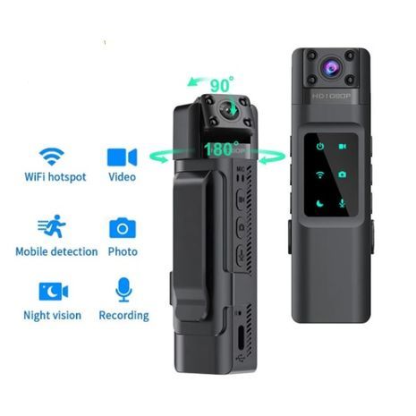 מצלמה מיני HD - חזה DVR MD80 מיני DV HD 1080P. מצלמת וידיאו לפעולה ספורטיבית. מצלמה מיני. מצלמת HD לאכיפת החוק מצלמת חזה. איתור תנועה. הקלטת לולאה.  JOZUZE MD33