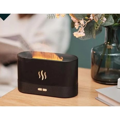 מכשיר אדים אוויר.סימולטור אש מנורה דקורטיבית. טעם אוויר. מפזר ללחות האוויר והתזת ריחות ארומטיים. סימולטור אש מנורה דקורטיבית.