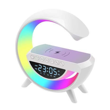 Bluetooth speaker BT-3401 (LED, AUX, USB, FM, microSD) built-in LED  display, wireless charging, alarm clock.  03-9341686