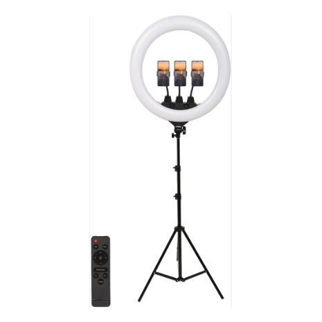 ZB-F488 תאורה מקצוית רינג לד ס”מ 55 ס”מ איכותי + חצובה 2.1 מטר + שלט  רחוק