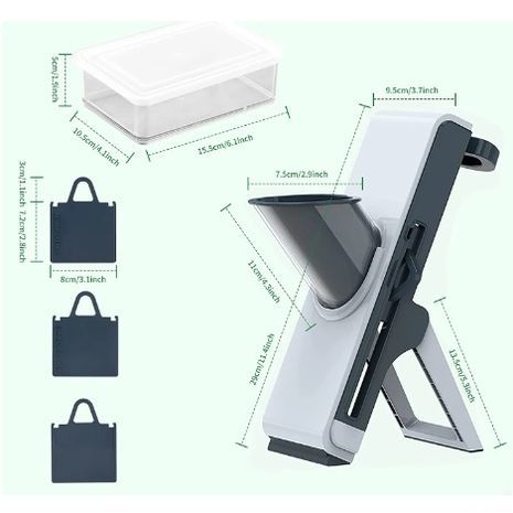 מנדולינה-קוצץ ירקות, חותך ירקות , מגריסה , חותך מתכוונן, חותך ירקותירקות ופירות, כגון תפוחי אדמה, מלפפונים, בצל, גזר, עגבניות, תפוחים, קישואים ואחרים