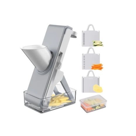 מנדולינה-קוצץ ירקות, חותך ירקות , מגריסה , חותך מתכוונן, חותך ירקותירקות ופירות, כגון תפוחי אדמה, מלפפונים, בצל, גזר, עגבניות, תפוחים, קישואים ואחרים