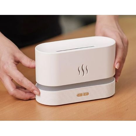 מכשיר אדים אוויר.סימולטור אש מנורה דקורטיבית. טעם אוויר. מפזר ללחות האוויר והתזת ריחות ארומטיים. סימולטור אש מנורה דקורטיבית.