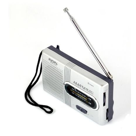 טרנזיסטור AM\FM קומפקטי, קטן וחזק פועל על 2 סוללות AA BC-R21