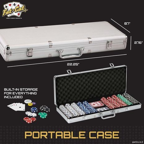 Роскошный набор для игры в покер 500 жетонов Texas Hold'em Deluxe www ...