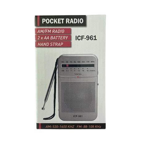 טרנזיסטור AM\FM קומפקטי, קטן וחזק פועל על 2 סוללות AA BC-R21