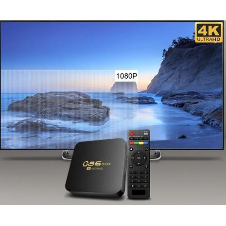 סמרט טיוי בוקס לטלוויזיה - סטרימר - ממיר טלוויזיה  - אנדרויד Android 10 TV BOX  PC TV BOX HONGTOP WIFI 4K Q96