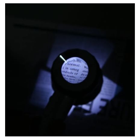 לופה כף יד מתקפלת זכוכית מגדלת זכוכית מגדלת 45X מתכת זכוכית מגדלת עם כיול אור LED