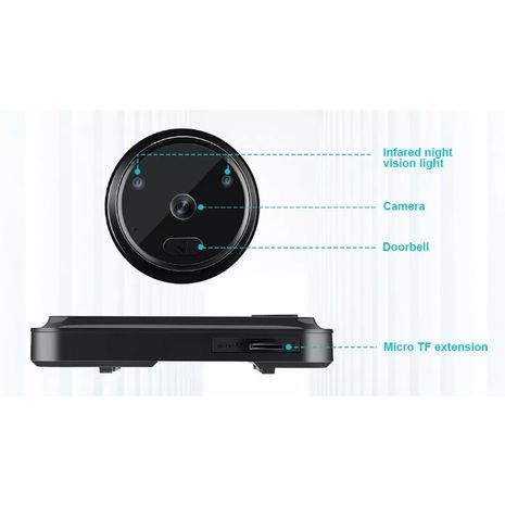 120 ° HD עינית דיגיטלית לדלת  כלל מצלמ ,