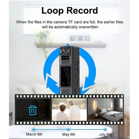 מצלמה מיני HD - חזה DVR MD80 מיני DV HD 1080P. מצלמת וידיאו לפעולה ספורטיבית. מצלמה מיני. מצלמת HD לאכיפת החוק מצלמת חזה. איתור תנועה. הקלטת לולאה.  JOZUZE MD33