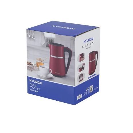 קומקום חשמלי דיגיטלי בעל דופן כפולה נגד כוויות וטמפרטורת חימום לבחירה 1.7 ליטר HYK-8715DR HYUNDAI