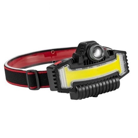 פנס לד מקצועי נטען עוצמתי צבע צהוב ולבן + פלאש אדום וכחול (משטרה) W685-1