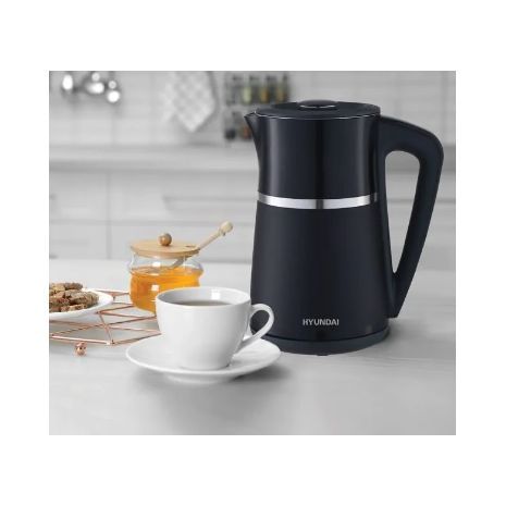 קומקום חשמלי דיגיטלי בעל דופן כפולה נגד כוויות וטמפרטורת חימום לבחירה 1.7 ליטר HYK-8715DR HYUNDAI